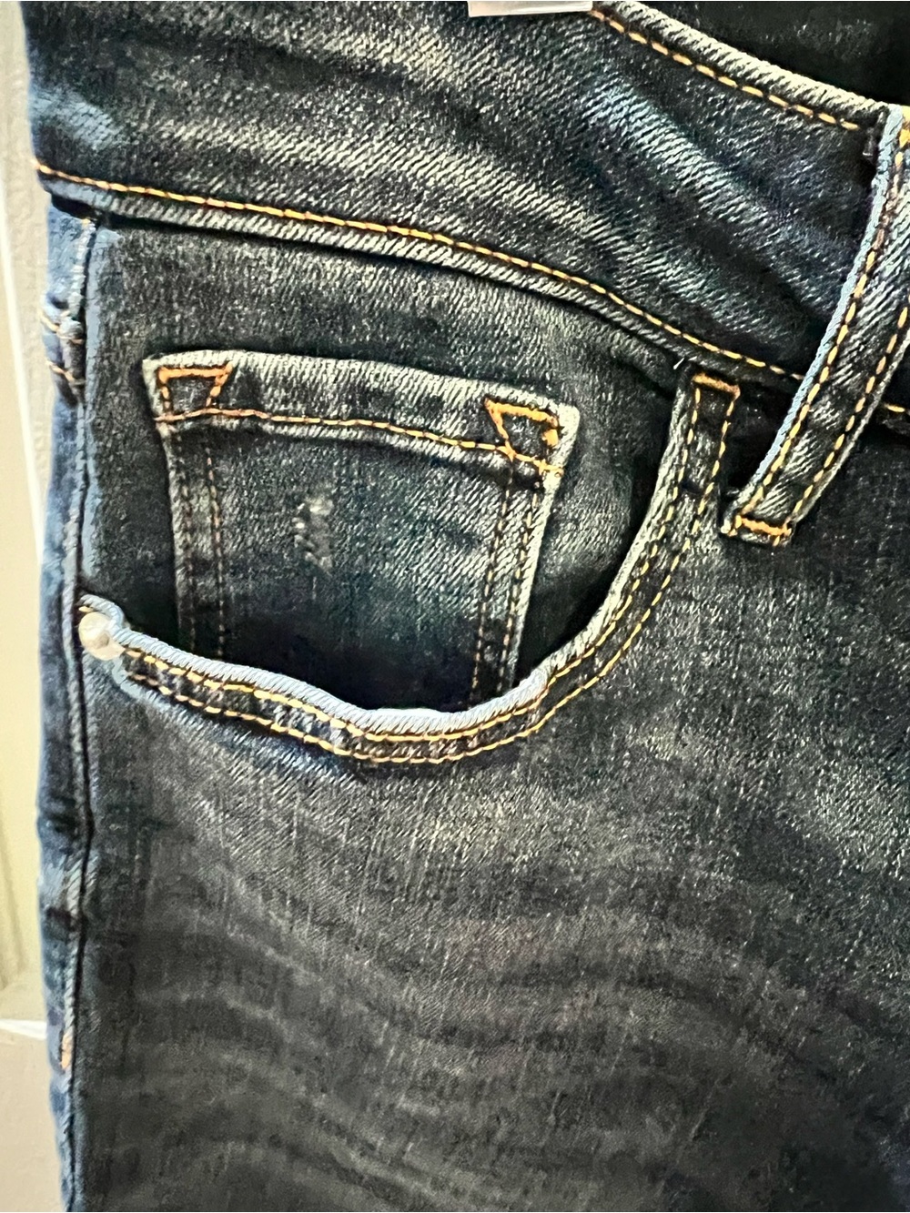 Old Navy Dark Distressed Rockstar Super Skinny Jeans - Picture 9 of 9